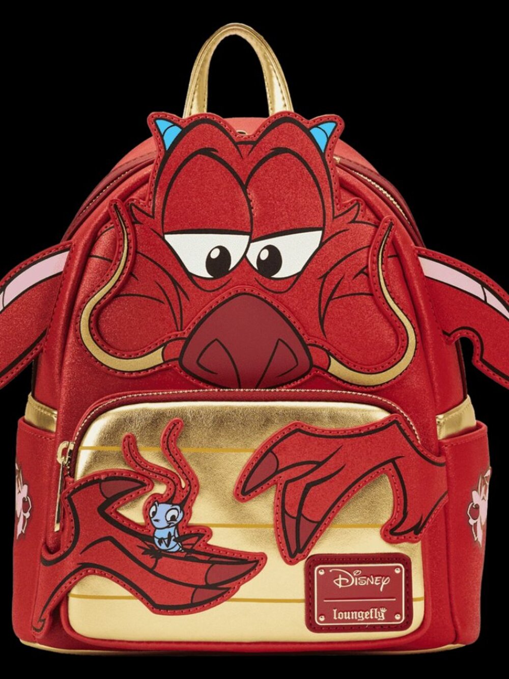 Loungefly Disney Mulan Mushu Glitter Cri-Kee Mini Backpack NWT